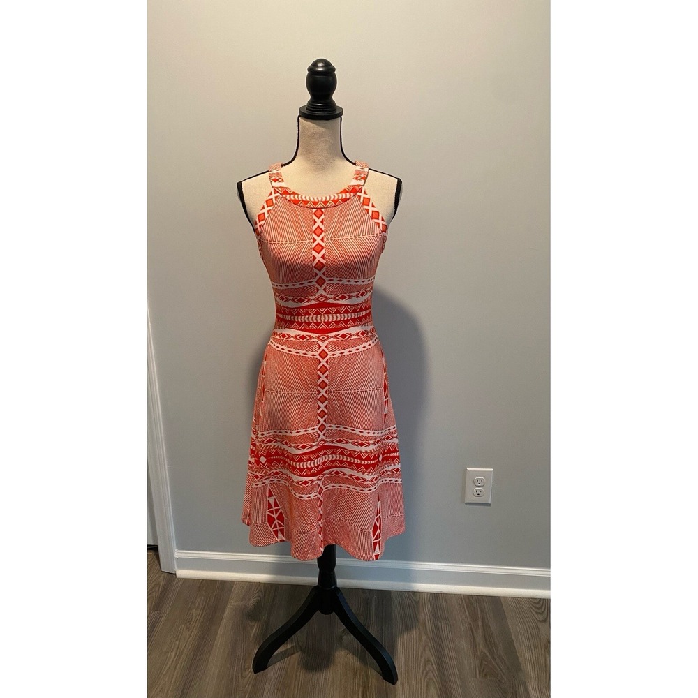 Yoana Baraschi Corozan Motif Aztec Print A Line Dress Womens Sz XS Stretch NWOT